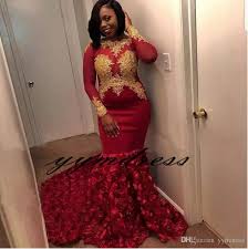 Black And Gold Formal Evening Gowns Black Girl Prom Dresses Gold Appliqued Lace Formal Evening Gown Mermaid 2019 Long Sleeve Sheer Cheap Prom Dresses Long Prom Girl Dresses Burgundy Formal Dress