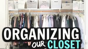 His and her closet organization. Organizing My Basic Apartment Closet His Hers Closet Youtube