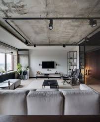 Concrete Ceiling Lighting Ideas 64 Ideas Industrial Living Room Design Loft Interiors Living Room Lighting
