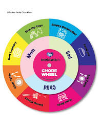 printable family chore wheel downloadable activity for