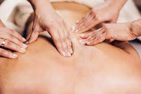 Four Hands Massage Double Back Massage Stock Photo Image Of Beautiful Hands 181487120