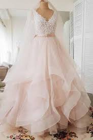 Light Pink V Neck Sleeveless Sweep Train Lace Top Tulle Wedding Dress With Sash N597 In 2020 Making A Wedding Dress Wedding Dresses Cinderella Pink Wedding Dresses