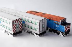 Metro Commuter Train Paper Model Set Railway Art Train Model Trains Model Train Sets Toy Train