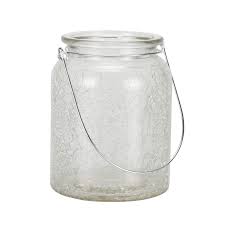 Hanging glass tea light holder. Crackle Glass Tealight Holder
