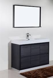 Simply upgrading select pieces of bathroom furniture can help you achieve a whole new look, with far less effort and impact on your wallet. Bliss 48 Gray Oak Floor Mount Modern Bathroom Vanity