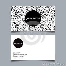 Black And White Business Card Background Template Business Card Neat Black And White Background Background Music Notes Treble Clef C Business Card Design Illustration Business Cards Card Design
