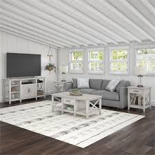 This coffee table with drawers and shelves has been rigorously tested to meet the standards for safety, performance, and durability and is backed by a 1 year. Key West Tv Stand With Coffee Table And End Tables In White Engineered Wood Kws025lw