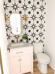Black And White Powder Room Wallpaper Pin On Bold Walls