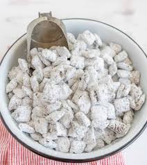 Rice chex is coated in a silky mixture of chocolate and peanut butter and powdered sugar. Easy Puppy Chow Muddy Buddy Recipe For Snacks Parties