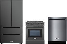 Thor kitchen appliances abhinavi co. Thor Kitchen Thoreradwrh204 3 Piece Kitchen Appliances Package With French Door Refrigerator Gas Range And Dishwasher In Black Stainless Steel