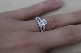 Engagement Ring With Wedding Band And Anniversary Band 2