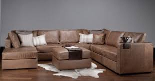 Lovesac Seven Cushion Cigar Brown Leather Sectional Sofas Sectional Love Sac Sectional