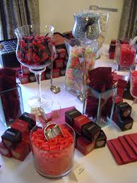 Red Black Candy Buffet Black Candy Buffet Candy Buffet Candy Bar Wedding