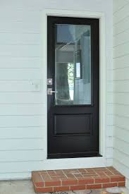 Front door with window and screen. 35 Black Front Door Ideas Photo Inspiration Home Decor Bliss