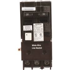 Each pole carries the full 20a. Siemens Part Qf220a Siemens 20 Amp Double Pole Type Qpf Gfci Circuit Breaker Circuit Breakers Home Depot Pro