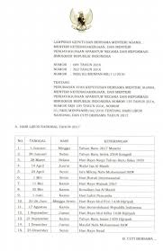 1 juni 2017 diperingati sebagai hari di bulan september total terdapat dua hari libur nasional, yaitu pada tanggal 1 september 2017 ini karena tiket kendaraan umum di akhir pekan panjang biasanya akan terjual habis lantaran banyaknya. Berikut Skb 3 Menteri Yang Berisi Hari Libur Nasional Cuti Bersama 2017 Sebarkan Org