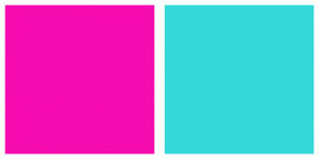 It takes its name from the tone of pink used in the lettering on the box the color shown at right matches the color of the lettering on the original box. Colorcombo2475 With Hex Colors F50caf 34d9d9