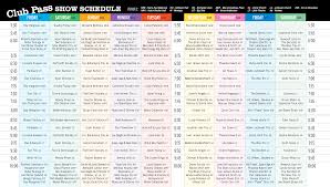 Club Pass Schedule Chart Rochester International Jazz