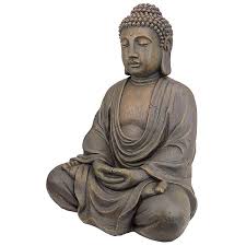 Design Toscano Meditative Buddha Of The Grand Temple Garden Statue Medium 26 Inch Polyresin Dark Stone Statue Buddha Statue Garden Statues