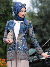 Desenli Ceket Vizon Butik Simge Fashion Modest Fashion Islamic Fashion