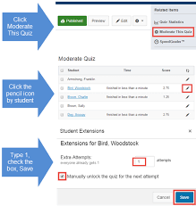 Manually unlock the quiz for the next . Giving Second Chances On Canvas Quizzes The Teaching And Learning Center