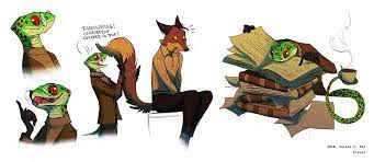 Snake Nerd By Culpeo Fox Deviantart Com On Deviantart Zootopia Concept Art Furry Art Dad Art