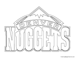 Download and print these okc thunder logo pics coloring pages for free. Nba Denver Nuggets Logo Coloring Page Coloring Page Central