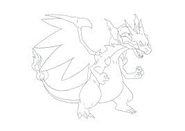 メガ リザードン y ぬりえ