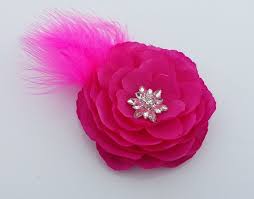 Bridal Fuchsia Flower Hair Clip Bridal Pink Flower By Olinifloral Bridal Hair Flowers Fuchsia Flower Flowers In Hair