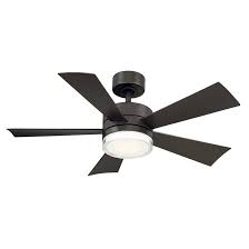 The great thing about outdoor models is that they are ideal for covered decks or patios because they provide cool airflow on hot summer days. Modern Forms Wynd 5 Blade Outdoor Led Smart Standard Ceiling Fan With Remote Control And Light Kit Included Reviews Wayfair
