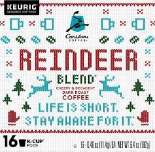 Stay awake for it belies a serious approach to coffee. Best Buy Caribou Coffee Reindeer Blend K Cup Pods 16 Pack Multi 114348