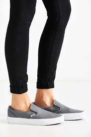 Black And Grey Slip On Vans Vans Perforated Leather Slip On 7 5 Gray Classic Slip Ons Sneakers Flats Shoes Trendy Womens Shoes Slip On Sneaker Black Slip On Sneakers