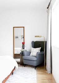 Ikea living room furniture is super popular. Minimal Masculine Master Bedroom Design With Ikea Strandmon Chair From The Fauxmartha The Faux Martha