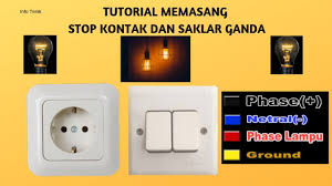 Saklar ganda ini biasa digunakan untuk menyalakan lampu yang berada di ruangan berbeda. Tutorial Instalasi Saklar Ganda Dengan Stop Kontak Youtube