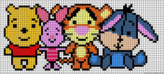 Winni Pu And Friends Iron Beads Winni Pu And Friends Iron Beads Stitchingart In 2020 Perler Bead Disney Beaded Cross Stitch Disney Cross Stitch Patterns