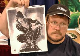 Heroes Con 2007 Black Widow Sketch by Adam Hughes