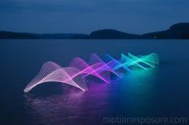 Motion Exposure Light Art Captures The Movement Of Kayaks Light Painting Photography Light Painting Exposure Photography