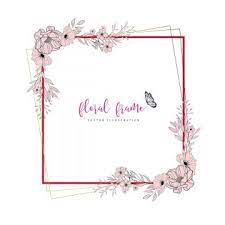 Floral Floral Clipart Flower Png And Vector With Transparent Background For Free Download Floral Floral Border Design Flower Frame