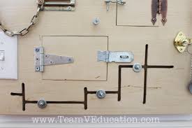 Homemade activity busy board for toddler is easy to make out of cardboard plus any loose items you have around your home. Win Parenting With The Ultimate Diy Busy Board Team V Education