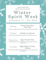The idea for guatemalans is to burn all the bad from the previous year and start a new year from out of. Tuscarora High School Sca On Twitter Get Ready For Our Winter Spirit Week That Will Be Happening Next Week Dec 17 20 Get Festive For Our Last Spirit Days Of 2018 Https T Co Drzo5o7h2a