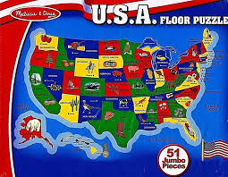 Melissa Doug Usa Map Floor Puzzle 51 Pcs 2 X 3 Feet New Sealed Free Ship Us Floor Puzzle Usa Map Melissa Doug