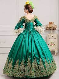 Costume Vert Retro Robe Victorienne Femmes Baroque Mascarade Robes De Bal Royal Vintage Costumes Deguisements Halloween Milanoo Com
