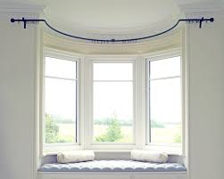 Bay window curtain poles, tracks, and brackets require different hanging methods and produce different measurements. Iron Bay Window Pole Made By The Forge