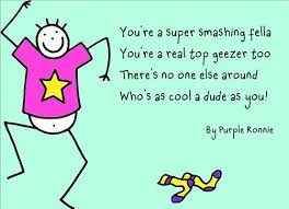 Fella Poem By Purple Ronnie Purple Poems Birthday Wishes