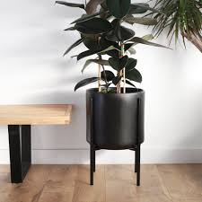 Plant stand unfinished, round solid pine, plant caddy, 15 diameter with 2 swivel casters, holds up to 320 lbs. Large Black Mid Century Modern Planter Black Metal Planter Stand 12 Mid Century Modern Planter Metal Plant Stands Modern Planters