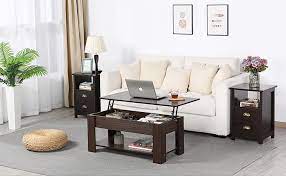 Which lift top coffee table do you need. Yaheetech 3 Piece Table Set Include Lift Top Coffee Table And 2 End Tables With Storage Drawer For Living Room Espresso Living Room Furniture Tables Femsa Com