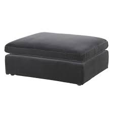 Pouf De Canape En Velours Gris Fonce Midnight Maisons Du Monde Puf Gris Terciopelo