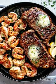 Steak Shrimp Slathered In Garlic Butter Recipe Grilled Steak Recipes Steak And Shrimp Grilled Steak Shrimp