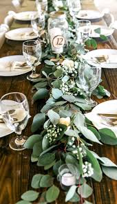 Flowers Run Table Greenery Centerpiece Country Wedding Reception Country Wedding Decorations Reception