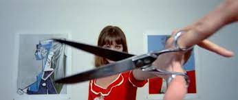 Scissors Pierrot Le Fou Anna Karina Jean Luc Godard